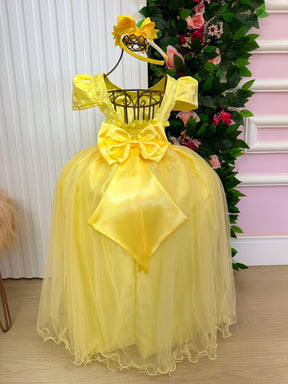 Vestido Enjoy Longo Jaqueline Amarelo - Leveza e Elegância para Meninas | Bebeloo Kids