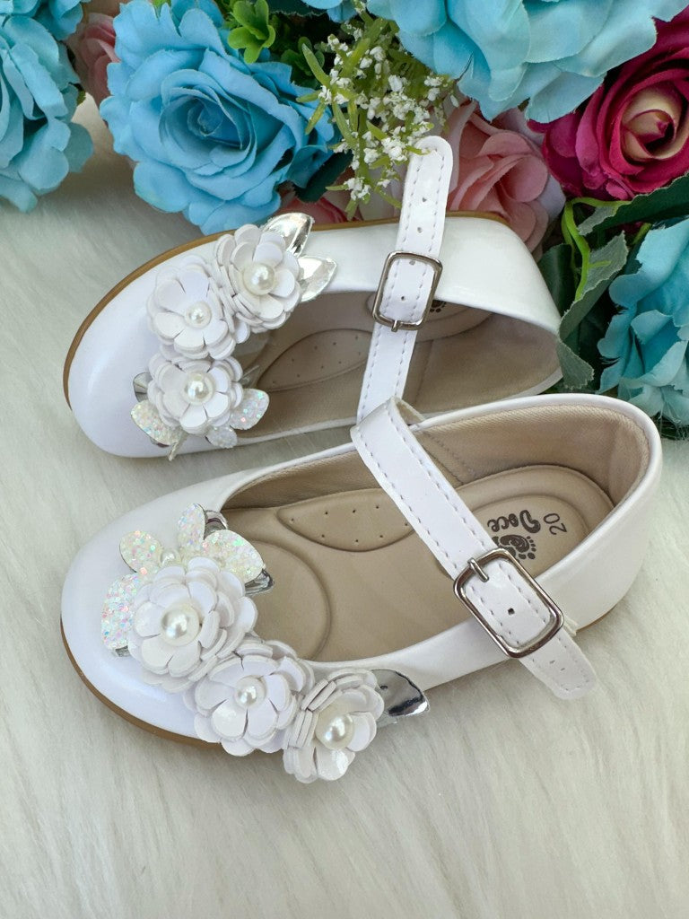 Sapatilha Doce Pe Juju Jardim Encantado Branco Modelo 2 - Leveza e Charme para os Pezinhos | Bebeloo Kids