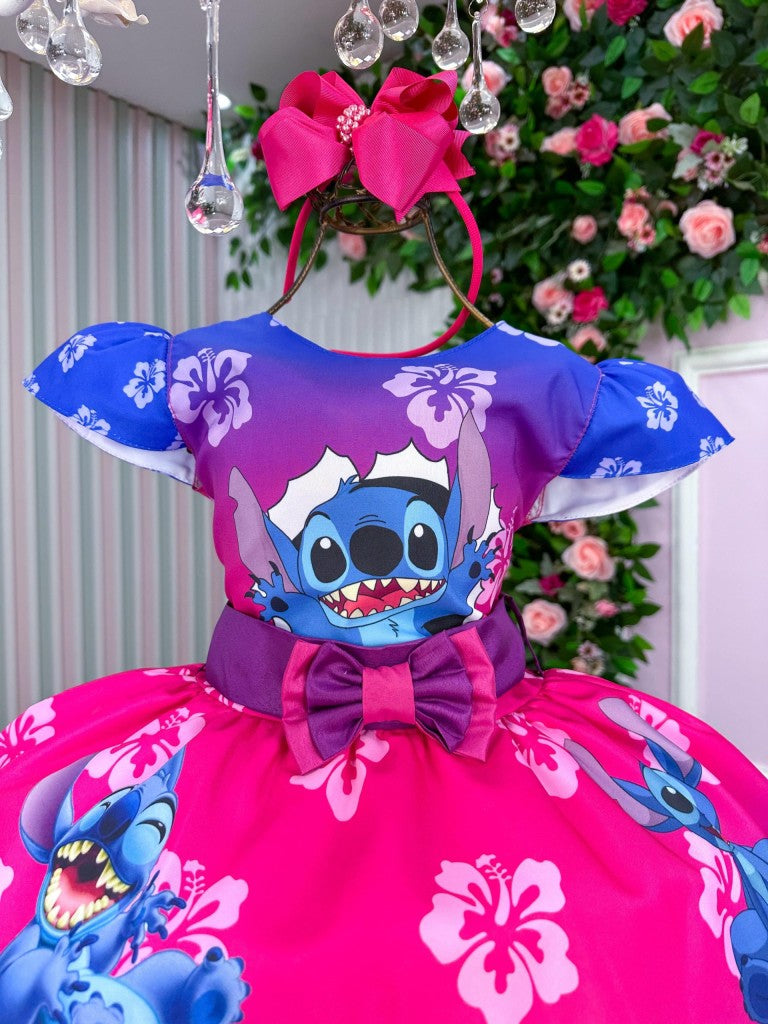 Vestido Infantil Temáticos Luxo Lilo e Stitch (VESTINFTMCLXSTCH)