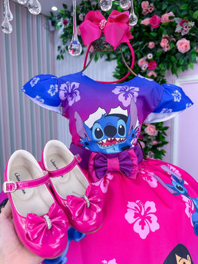 Vestido Infantil Temáticos Luxo Lilo e Stitch (VESTINFTMCLXSTCH)