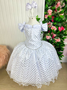 Vestido Marie Bolinhas Branco - Leveza e Elegância para Meninas | Bebeloo Kids