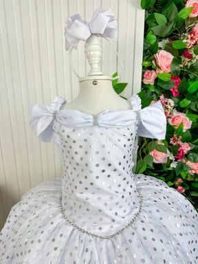 Vestido Marie Bolinhas Branco - Leveza e Elegância para Meninas | Bebeloo Kids