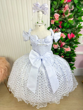 Vestido Marie Bolinhas Branco - Leveza e Elegância para Meninas | Bebeloo Kids