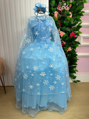Fantasia Princesa Elsa Frozen Longa - Qualidade e Cuidado para os Pequenos | Bebeloo Kids