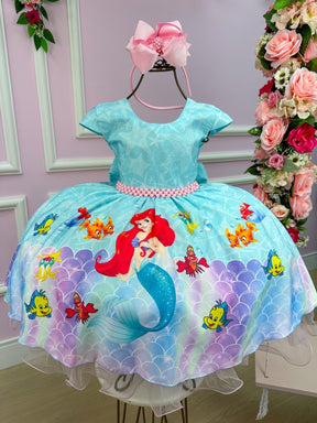 Vestido Infantil Temáticos da Gigi Ariel - A Pequena Sereia - Leveza e Elegância para Meninas | Bebeloo Kids