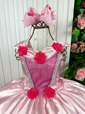 Fantasia Princesa Bebeloo Kids Bela Adormecida Aurora Longa - Diversão e Encanto para Brincar | Bebeloo Kids