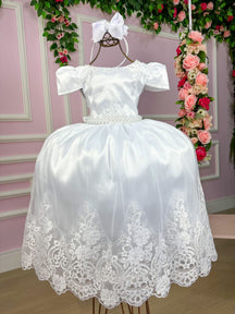 Vestido Enjoy Longo Dani Branco Rendado - Leveza e Elegância para Meninas | Bebeloo Kids