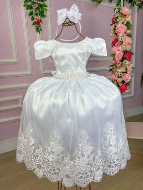 Vestido Enjoy Longo Dani Branco Rendado - Leveza e Elegância para Meninas | Bebeloo Kids