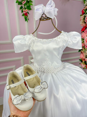 Vestido Enjoy Longo Dani Branco Rendado - Leveza e Elegância para Meninas | Bebeloo Kids