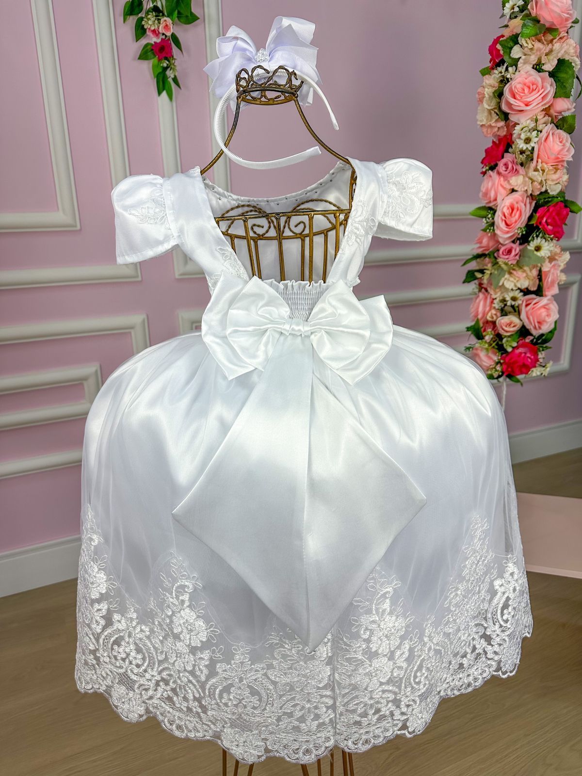 Vestido Enjoy Longo Dani Branco Rendado - Leveza e Elegância para Meninas | Bebeloo Kids