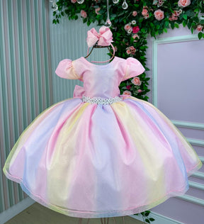 Vestido Infantil Marie Arco Iris Melissa- Candy Colorido - Leveza e Elegância para Meninas | Bebeloo Kids