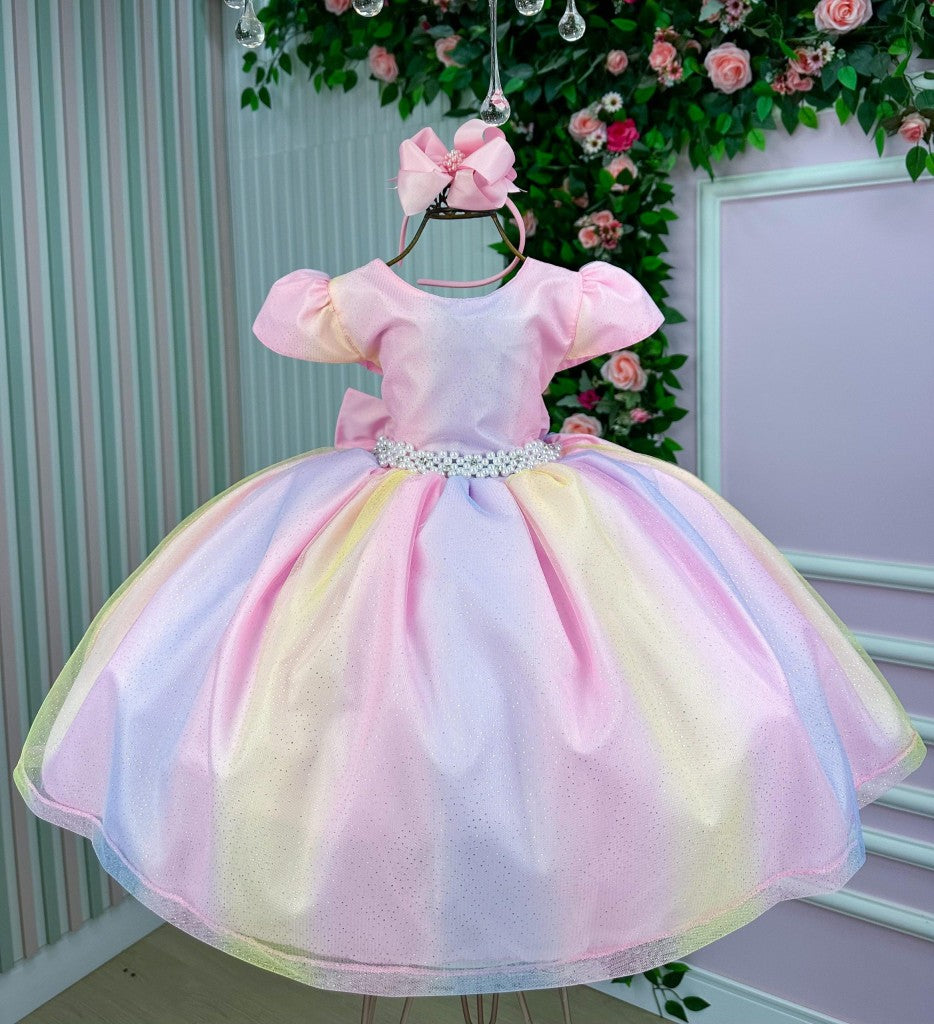 Vestido Infantil Marie Arco Iris Melissa- Candy Colorido - Leveza e Elegância para Meninas | Bebeloo Kids