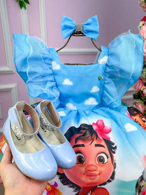 Vestido Infantil Temáticos Kids Moana Baby Azul - Leveza e Elegância para Meninas | Bebeloo Kids