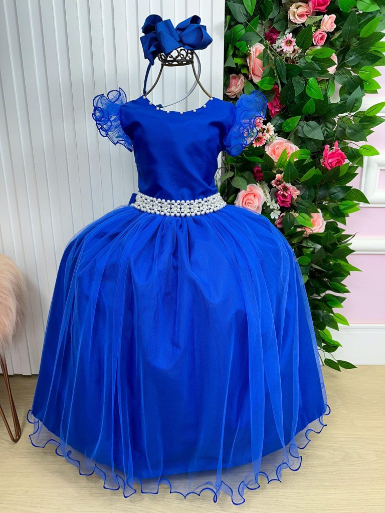 Vestido Marie Longo Amanda Azul Royal - Leveza e Elegância para Meninas | Bebeloo Kids
