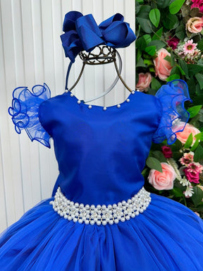 Vestido Marie Longo Amanda Azul Royal - Leveza e Elegância para Meninas | Bebeloo Kids