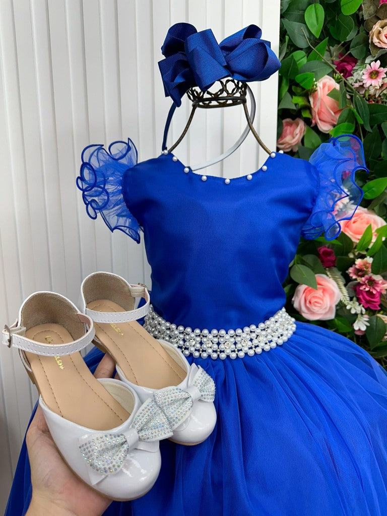 Vestido Marie Longo Amanda Azul Royal - Leveza e Elegância para Meninas | Bebeloo Kids