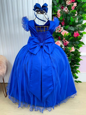 Vestido Marie Longo Amanda Azul Royal - Leveza e Elegância para Meninas | Bebeloo Kids