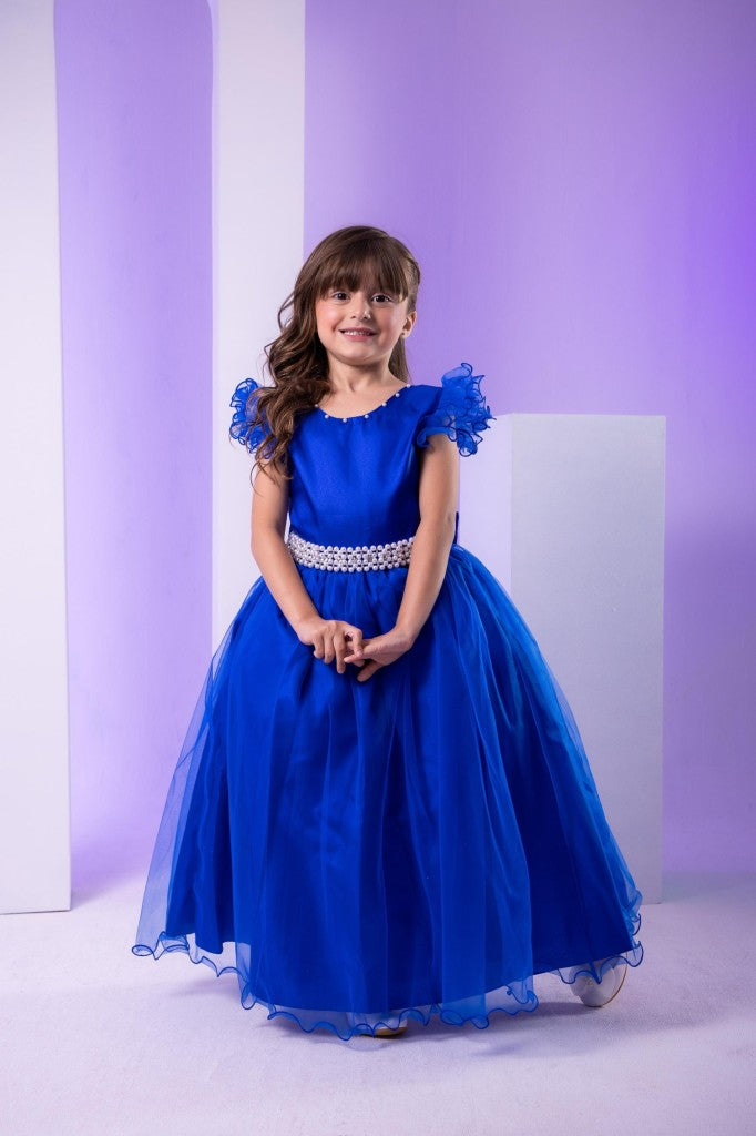 Vestido Marie Longo Amanda Azul Royal - Leveza e Elegância para Meninas | Bebeloo Kids