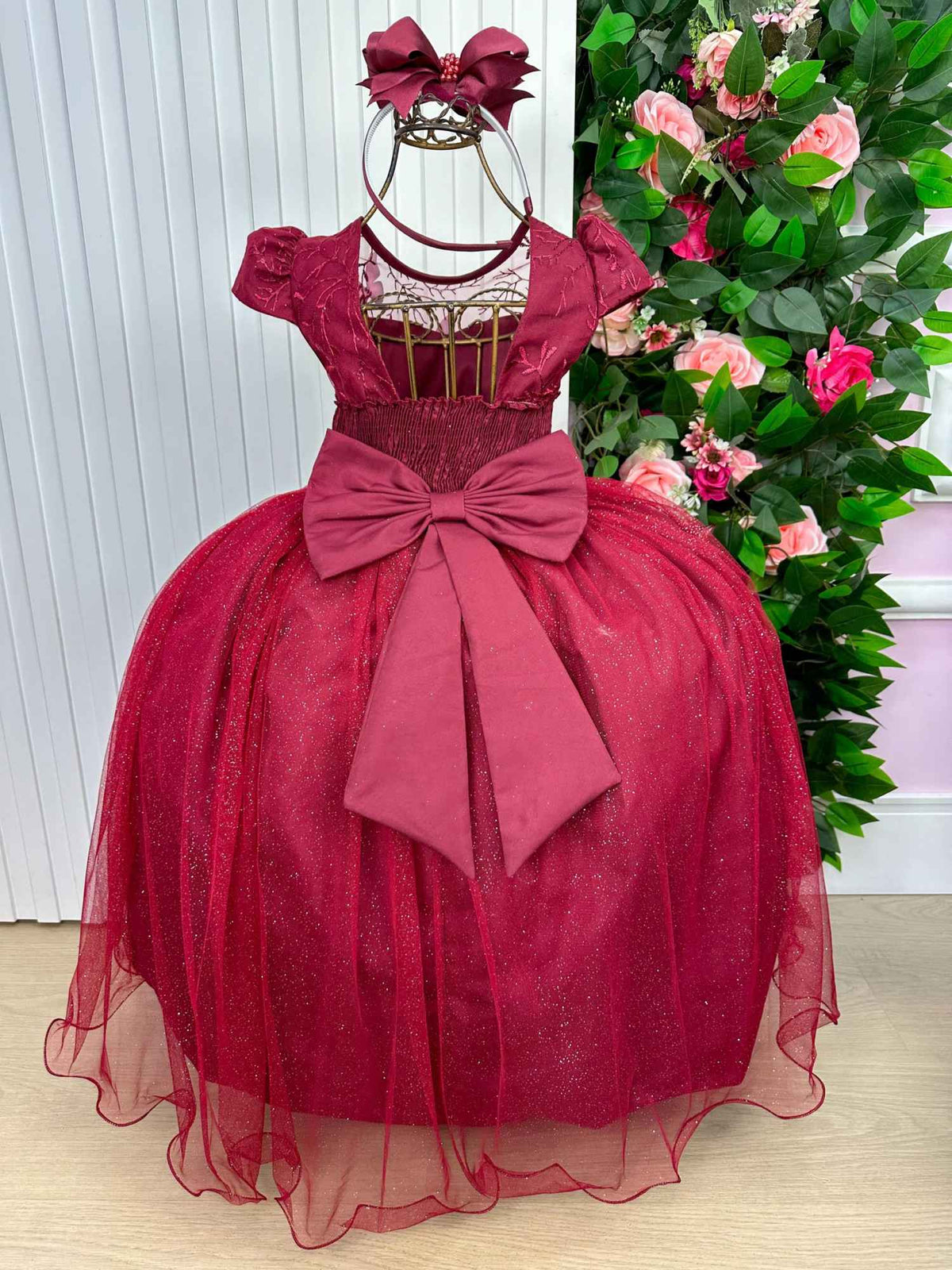 Vestido Vila Lele Longo Jardim Encantado Borboletas Marsala - Leveza e Elegância para Meninas | Bebeloo Kids