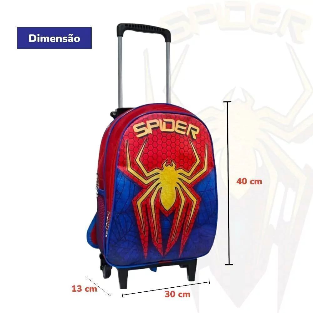 Mochila Rodinhas Homem Aranha - Praticidade e Charme para o Dia a Dia | Bebeloo Kids