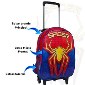 Mochila Rodinhas Homem Aranha - Praticidade e Charme para o Dia a Dia | Bebeloo Kids