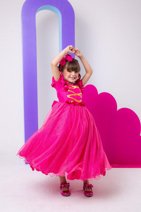 Vestido Bella Child/Fantasia Longa A Bela Adormecida Aurora Pink - Leveza e Elegância para Meninas | Bebeloo Kids