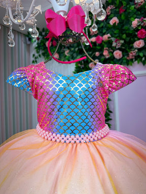 Vestido Tematico Mimadine Sereia - Fundo do Mar - Leveza e Elegância para Meninas | Bebeloo Kids