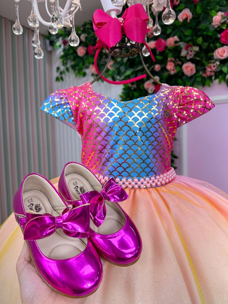 Vestido Tematico Mimadine Sereia - Fundo do Mar - Leveza e Elegância para Meninas | Bebeloo Kids