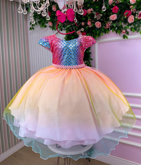 Vestido Tematico Mimadine Sereia - Fundo do Mar - Leveza e Elegância para Meninas | Bebeloo Kids