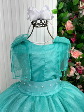Vestido Marie Longo Mel Verde Tïffany - Leveza e Elegância para Meninas | Bebeloo Kids