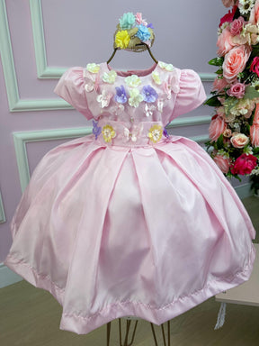 Vestido Miss Sweet Jardim Encantado Rosa Bebe - Leveza e Elegância para Meninas | Bebeloo Kids