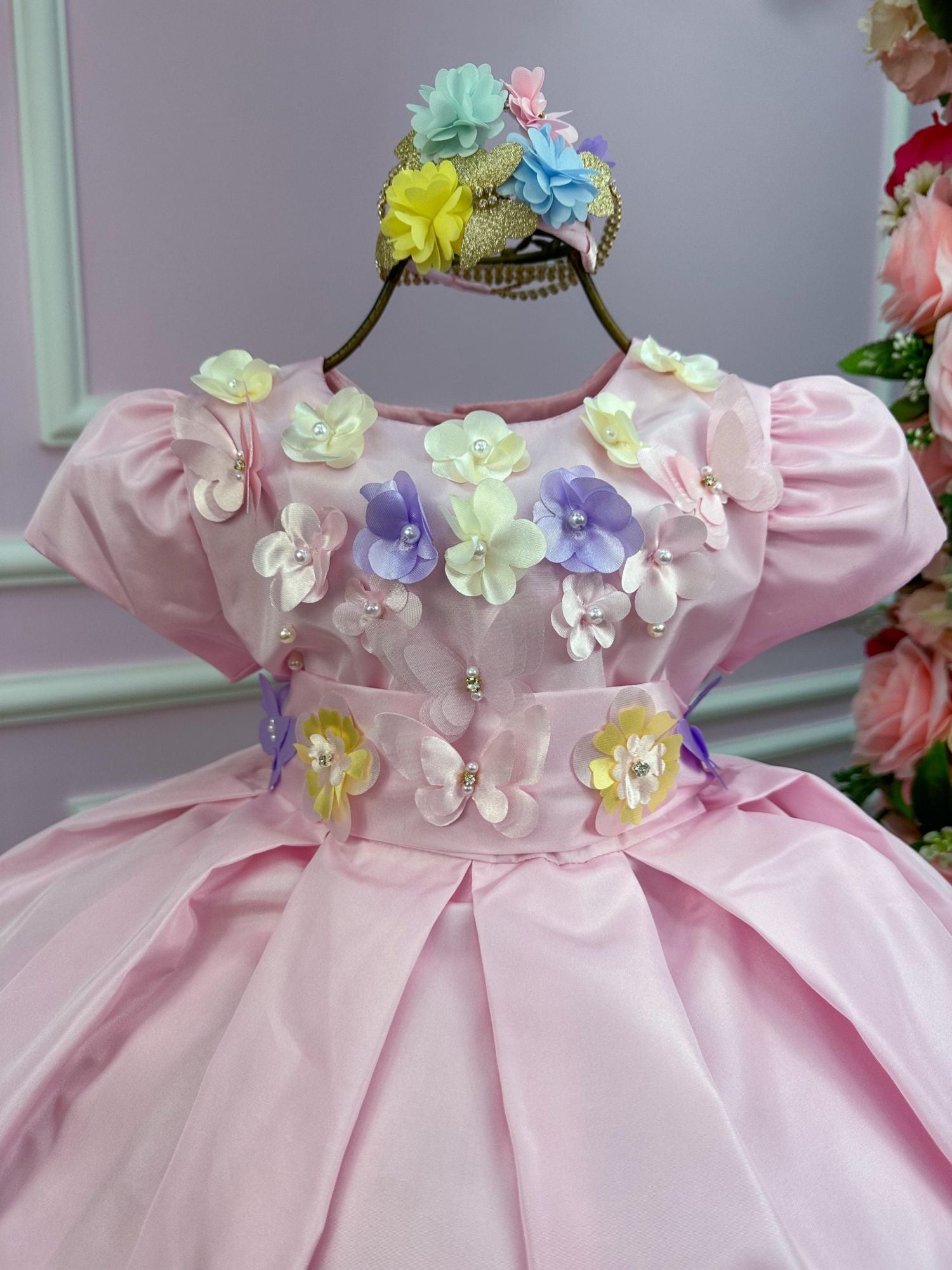 Vestido Miss Sweet Jardim Encantado Rosa Bebe - Leveza e Elegância para Meninas | Bebeloo Kids