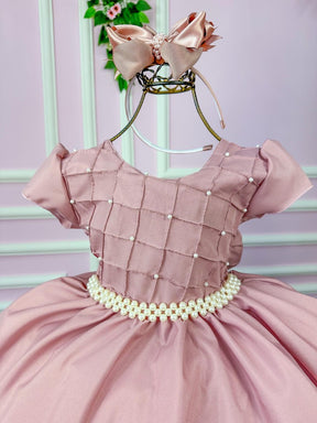 Vestido Ysa Kids Rose Peito Perolas - Leveza e Elegância para Meninas | Bebeloo Kids