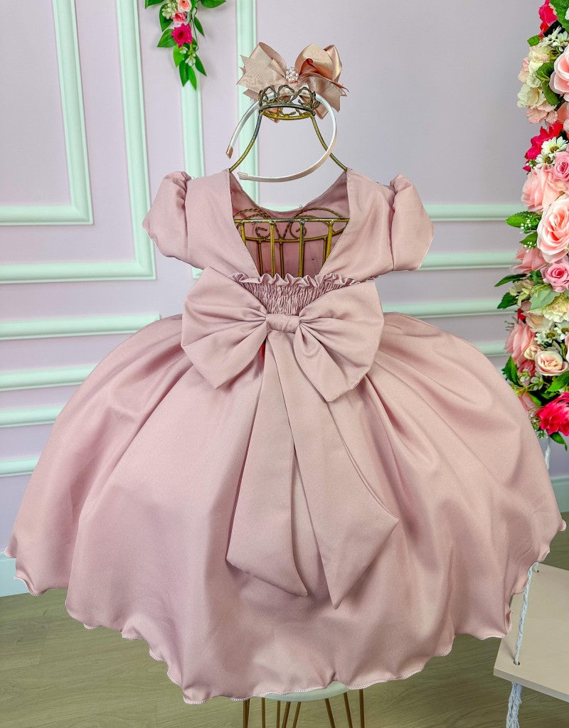 Vestido Ysa Kids Rose Peito Perolas - Leveza e Elegância para Meninas | Bebeloo Kids