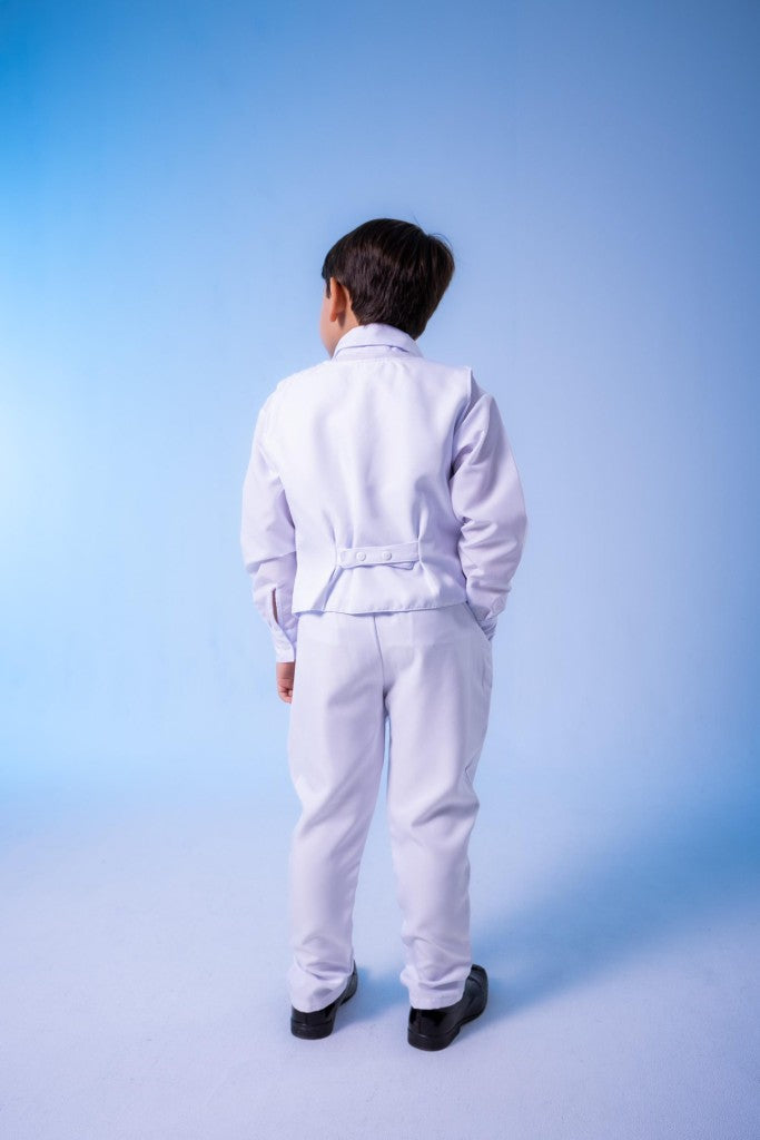 Conjunto Miss Cherry Social Leonardo Colete Branco - Estilo Delicado para o Dia a Dia | Bebeloo Kids