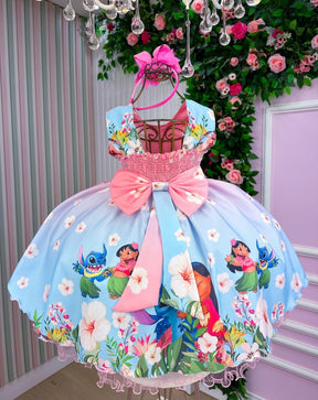 Vestido Tematicos Ysa Kids Lilo Stitch - Leveza e Elegância para Meninas | Bebeloo Kids