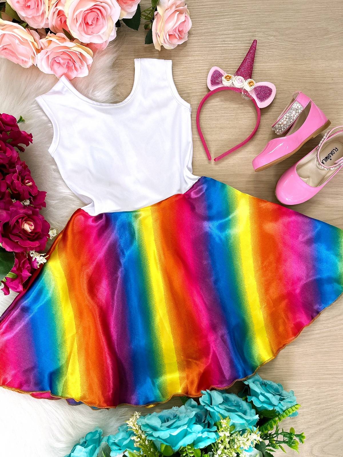 Fantasia Unicornio Cores Variadas - Diversão e Encanto para Brincar | Bebeloo Kids