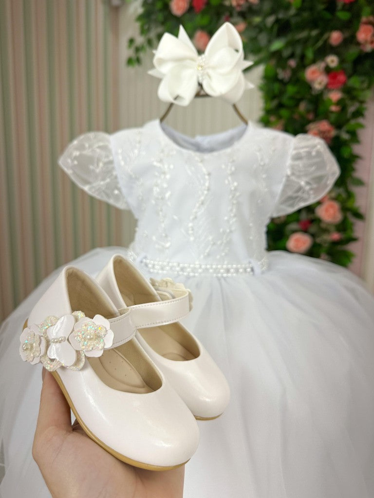 Vestido Menina Bonita Cibele Branco - Leveza e Elegância para Meninas | Bebeloo Kids