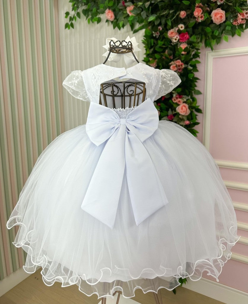Vestido Menina Bonita Cibele Branco - Leveza e Elegância para Meninas | Bebeloo Kids