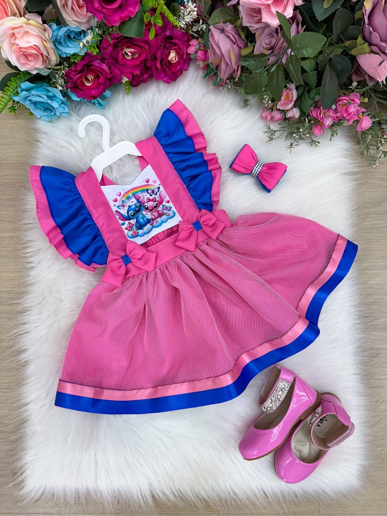 Romper/Vestido Princesa Tematico Stitch e Angel - Leveza e Elegância para Meninas | Bebeloo Kids