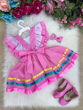 Romper/Vestido Princesa Tematico Ursinhos Carinhosos - Leveza e Elegância para Meninas | Bebeloo Kids