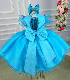 Vestido Princesa Bia Jardim Encantado Azul Tiffany - Leveza e Elegância para Meninas | Bebeloo Kids