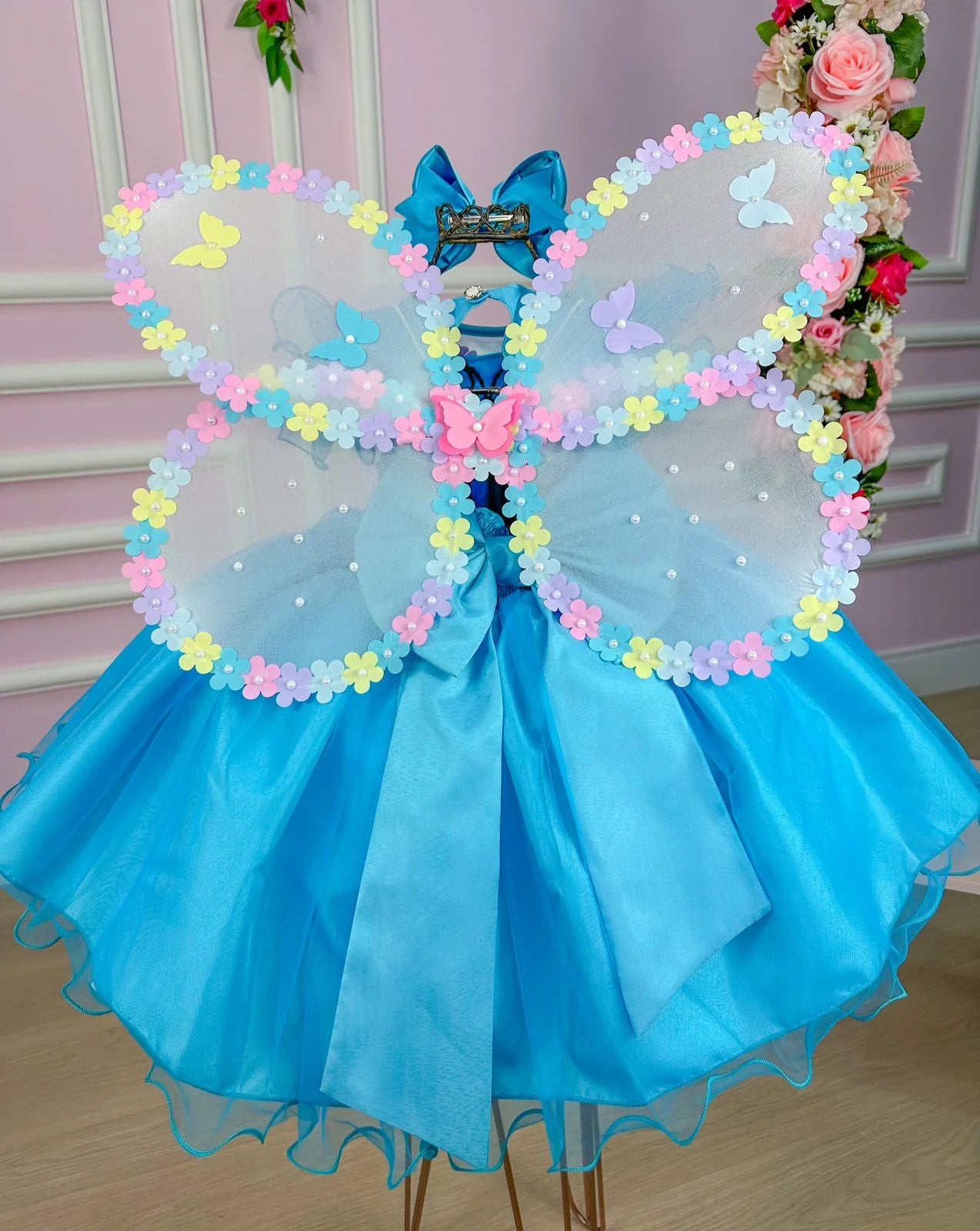 Vestido Princesa Bia Jardim Encantado Azul Tiffany - Leveza e Elegância para Meninas | Bebeloo Kids