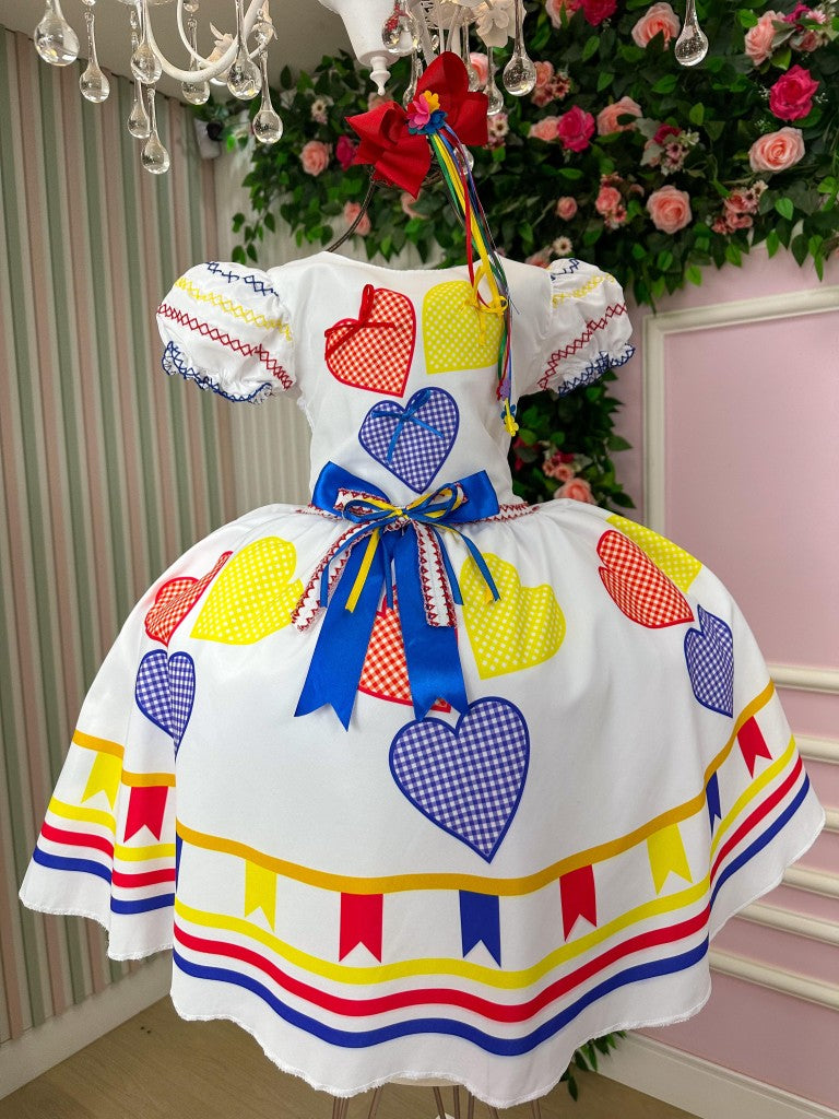 Vestido Marie Junino Luxo Arraiá da Quermesse da Noiva/Noivinha - Leveza e Elegância para Meninas | Bebeloo Kids