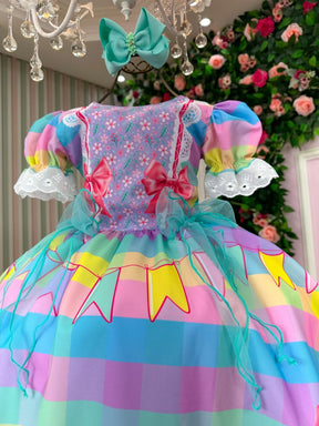 Vestido Marie Junino Luxo Arraiá da Paz - Leveza e Elegância para Meninas | Bebeloo Kids