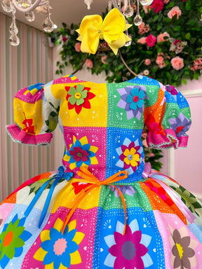Vestido Marie Junino Luxo Quermesse Elegante Pink - Leveza e Elegância para Meninas | Bebeloo Kids