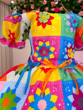 Vestido Marie Junino Luxo Quermesse Elegante Pink - Leveza e Elegância para Meninas | Bebeloo Kids