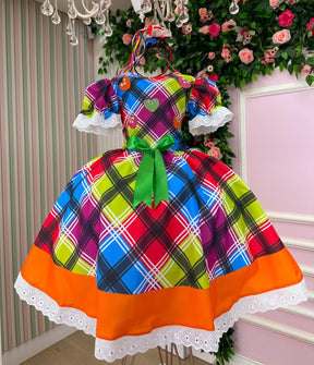 Vestido Marie Junino Luxo Quermesse do Luar - Leveza e Elegância para Meninas | Bebeloo Kids