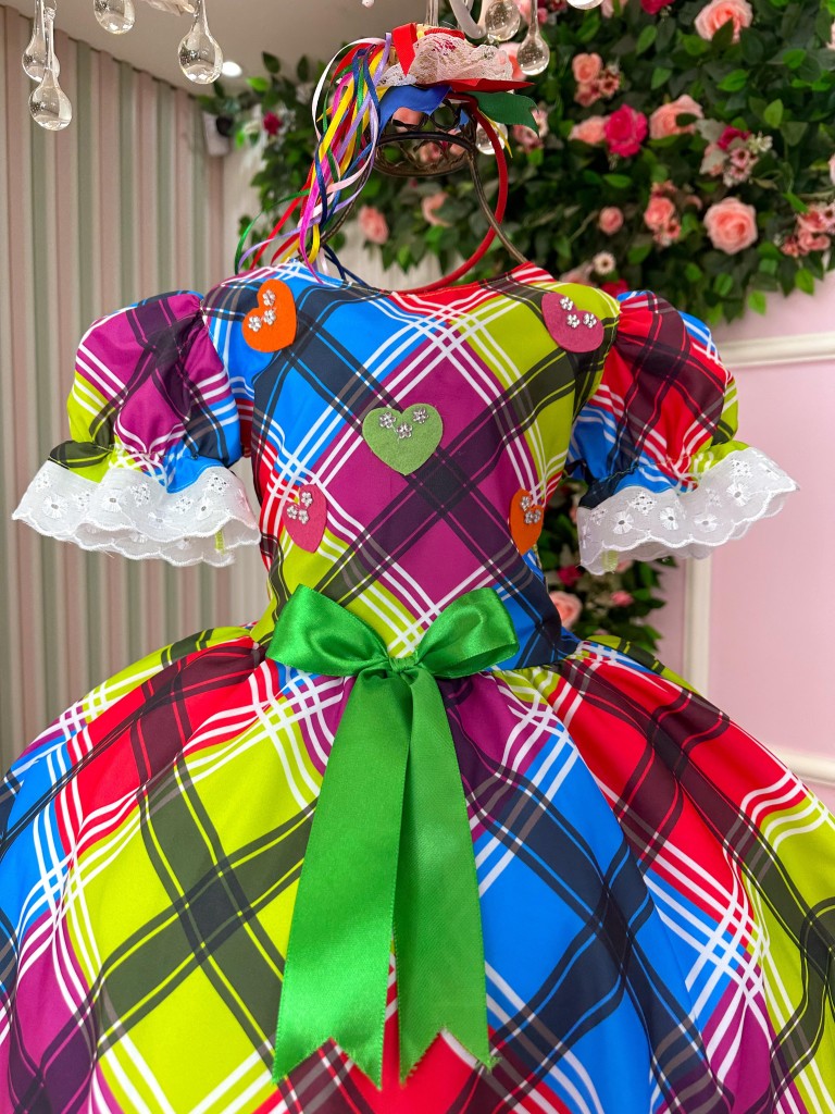 Vestido Marie Junino Luxo Quermesse do Luar - Leveza e Elegância para Meninas | Bebeloo Kids