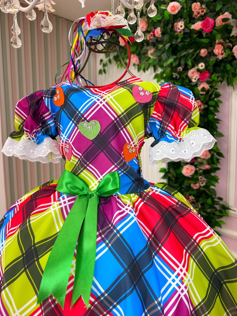 Vestido Marie Junino Luxo Quermesse do Luar - Leveza e Elegância para Meninas | Bebeloo Kids